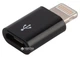 Адаптер Lapara Apple Lightning - Micro USB Black (LA-Lightning-MicroUSB-adaptor black) - изображение 1