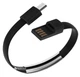 Кабель-браслет Value USB 2.0 - microUSB 0.2 м Черный (S0551) - изображение 1