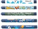 Набір картриджів для пір'яних ручок Pelikan 4001 Griffix Royal Blue 5 шт довгі Сині стирані (960583) - зображення 3
