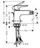 Змішувач для біде HANSGROHE Talis E 71720000 з донним клапаном - зображення 2