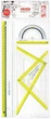 Набор геометрический 4 предмета Herlitz My Pen Sport небьющийся пластик Прозрачный с желтым (11368222S) - изображение 2