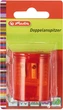 Точилка Herlitz Round с контейнером 2 отверстия Красная (8680100R) - изображение 2