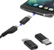 Адаптер Lapara USB 3.1 Type-C - Micro USB, OTG чорний (LA-Type-C-MicroUSB-adaptor black - зображення 3