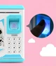 Детская электронная копилка сейф Smart Kids Robot с кодовым замком и сканером отпечатка пальца для бумажных денег и монет Голубой - изображение 5
