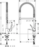 Смеситель-кран кухонный HANSGROHE Cento XXL 14806000 - изображение 2