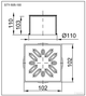 Решітка - надставка для трапа STYRON STY-505-100 зі сталевою решіткою 100x100 мм - зображення 2