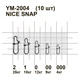 Застежка-американка MiniMax Nice Snap №000 4 кг 10 шт. (YM-2004-000) - изображение 2