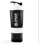 Шейкер Spider Bottle 2Go 500 мл + 2 отсека (по 100 мл) Черный с белым - изображение 1
