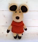 Игрушка Soft decor Символ Нового года Мышка вязаная ручная работа 22 см Бежевая (TMA801) - изображение 2