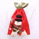 Cумка, мешок для Новогодних и Рождественских подарков Christmas Gift Bag 35х56 см Снеговик Красно-Зеленая - изображение 1