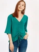 Жіноча блузка LC Waikiki S Бірюзова (LCW Woman -1639-2) - зображення 1
