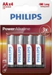 Батарейка Philips Power Alkaline AA лужна блістер, 4 шт - изображение 1