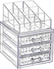 Органайзер для косметики Boxup Diamond FT-029 (8681944170336) - зображення 1