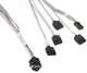 Kabel Supermicro MiniSAS HD do 4 SATA z paskiem bocznym 90/90/75/75/75 cm (CBL-SAST-0556) - obraz 2