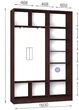Шкаф купе Luxe Studio Стандарт-1 Тонированное зеркало с Пескоструем-4 1600x2400x450 двухдверный (18189) - изображение 2