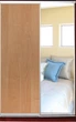 Шкаф купе Luxe Studio Стандарт-3 ДСП/Зеркало-13 1000x2400x600 двухдверный (101904) - изображение 1
