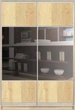 Шкаф купе Luxe Studio Стандарт-3 ДСП/Тонированное зеркало-4 1000x2200x450 двухдверный (95839) - изображение 1