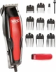 Машинка для стрижки + триммер Wahl 1395-0466 Home Pro 100 Combo с 2-х метровым кабелем + 8 насадок (3, 6, 10, 13, 16, 19, 22, 25 мм) + щетка + масло + чехол для хранения Черный/Красный - изображение 3