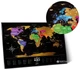 Скретч-карта мира 1DEA.me Travel Map Black World в раме (BWF) - изображение 2