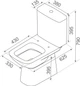 Унитаз-компакт CERASTYLE Duru 028800 + сиденье Slim Soft Close 9SC1143001 - изображение 9