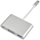 Адаптер Multiport USB Type-C to VGA/USB 3.0/Type-C (Silver) STLab - изображение 4