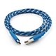 Дата кабель USB 2.0 AM to Type-C 2color nylon 1m blue Vinga (VCPDCTCNB31B) - изображение 2