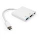 Концентратор Vinga Type-C to HDMI+USB3.0+Type-C PD (VCPATC2HDMIUSBPDWH) - зображення 1