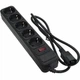 Сетевой фильтр питания Patron 1 m3*1mm2 (SP-1053U) 5 розеток BLACK (EXT-PN-SP-1053U) - изображение 1