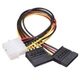 Переходник IDE Molex - 2x Sata 15pin для питания жестких дисков - изображение 2