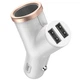 Автомобильное зарядное устройство Baseus Y-Type USB + Cigarette Lighter Extended 3.4A 2USB white - изображение 1