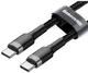 Кабель Baseus Cafule PD2.0 60 Вт Type-C cable 20 В 3 A 2 м Gray/Black (CATKLF-HG1) - зображення 3