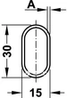 Штанга гардеробна Hafele OVA хромована 30x15x1.2 мм 2.5 м (801.10.222) - зображення 2
