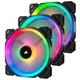 Вентилятор Corsair LL120 RGB 3 Fan Pack (CO-9050072-WW), 120x120x25мм, 4-pin, черный - изображение 1
