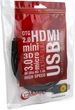 Кабель-переходник Extradigital MHL microUSB (5pin) M, USB M - HDMI AM 1.8 м Black (KBV1683) - изображение 5