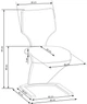 Стул Halmar K307 46/62/95/49 см Серый/Чёрный - изображение 7