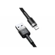 Дата кабель USB 2.0 AM to Lightning 0.5m Cafule 2.4A grey+black Baseus (CALKLF-AG1) - изображение 3