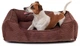 Лежак для собак Harley and Cho Dreamer 110х70 см с бортами Brown Velvet (3100092) - изображение 4