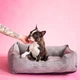 Лежак для собак Harley and Cho Dreamer 60х45 см с бортами Grey Velvet (3102656) - изображение 5