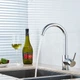 Смеситель кухонный Luxor Izmir Stainless steel + шланги подключения в комплекте , нержавеющая сталь, - изображение 2