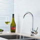 Смеситель кухонный Luxor Izmir Stainless steel + шланги подключения в комплекте , нержавеющая сталь, - изображение 3
