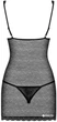 Эротический комплект (ночная рубашки + трусики-стринги) женский Obsessive 811 Chemise L/XL Черные (5901688215234) - изображение 4