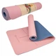Спортивный каремат для йоги и фитнеса Springos TPE 6 мм Pink/Blue (AW010944) - изображение 4