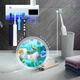 Диспенсер для зубной пасты и стерилизатор для 4-ех щеток Toothbrush Sterilizer 7710/WJ3 автоматический на аккумуляторе LED подсветка Белый - изображение 4