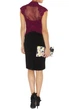 Платье Karen Millen XL черное с бордовым KM70124 - изображение 3