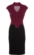 Платье Karen Millen XL черное с бордовым KM70124 - изображение 4