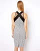 Платье Karen Millen L черное с серым KM70351 - изображение 2