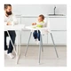 Детский стульчик IKEA ANTILOP высокий с поддончиком серебро 290.672.93 - изображение 2