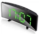 LED часы с будильником и термометром VST DT-6507 Black зеркальные зеленая подсветка 6800 - изображение 1