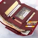 Кошелек женский кожаный Kafa с блокировкой RFID-сигналов, красный (AE2155) - изображение 9