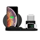 Универсальная беспроводная зарядка док станция Wireless Fast Charger 3in1 MAX Черный (2-5750 мон) - изображение 1
